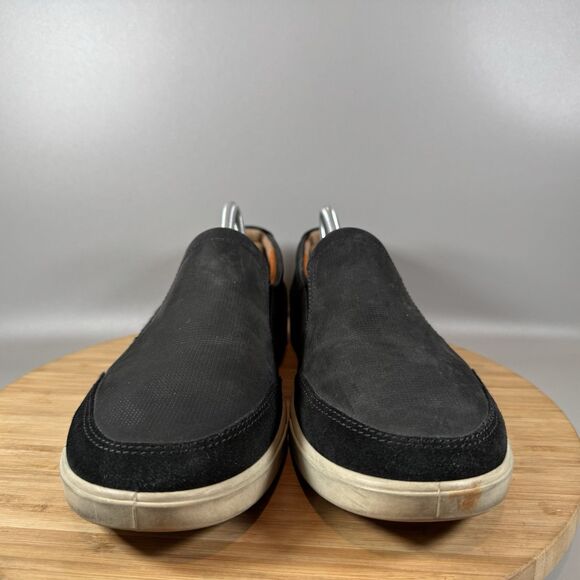 ECCO Collin 2.0 Black Leather Slip On Casual Shoes Sneakers‎ Mens EU 43 US 9 - Picture 2 of 8